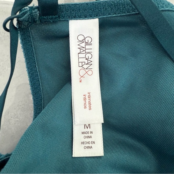 Women’s Gilligan & O’Malley Intimates Velvet Deep V-Neck Strappy Bodysuit Medium - Picture 11 of 16